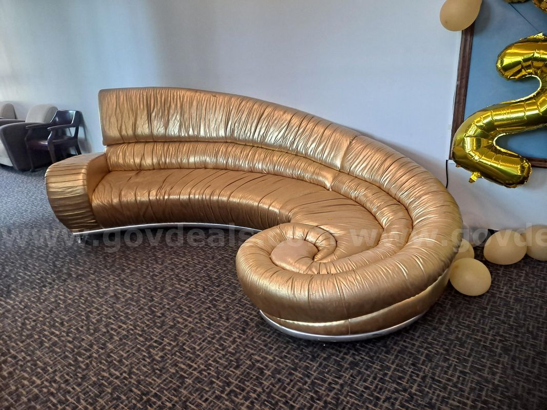 giant gold couch