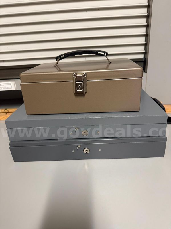 3 Metal Lockboxes