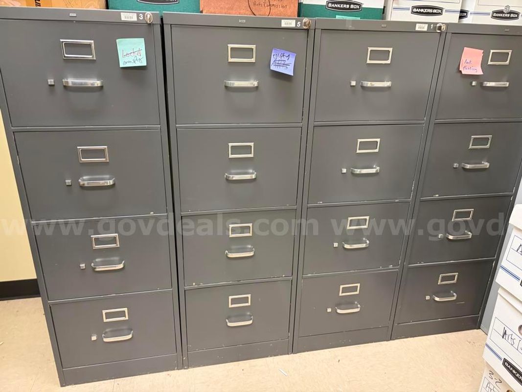 Set of file cabinets with hanging files