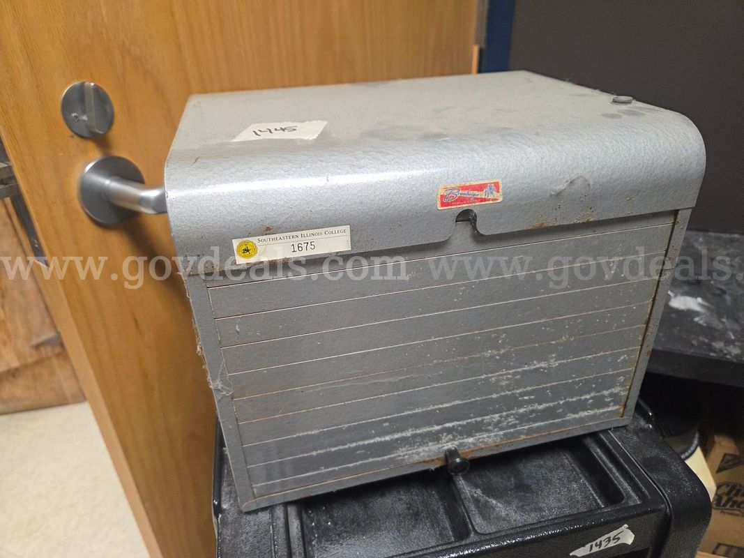 Metal File Tray with Rolling Door