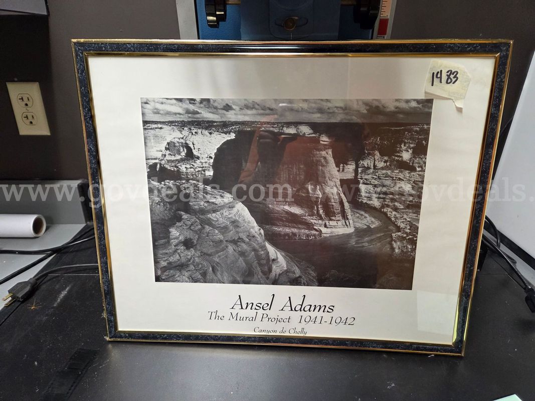 Ansel Adamas "The Mural Project 1941-1942" "Canyon de Chelly" Print Framed