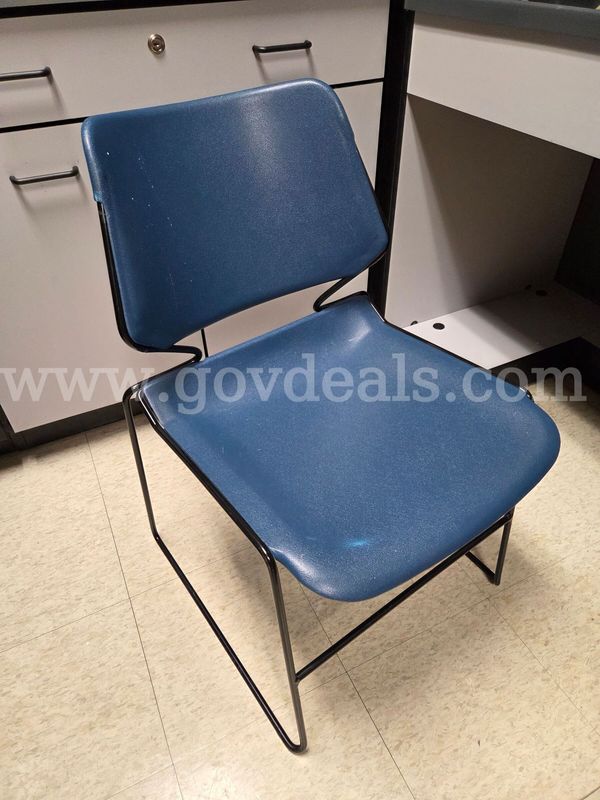 Blue Metal/Plastic Chair