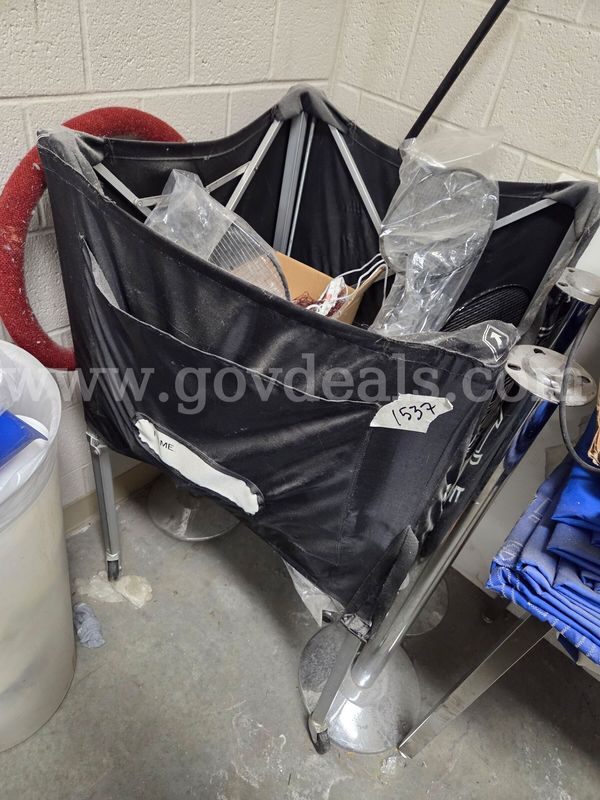 Equipment Cart with Badmiton Racks/Nets and Volleyballs included