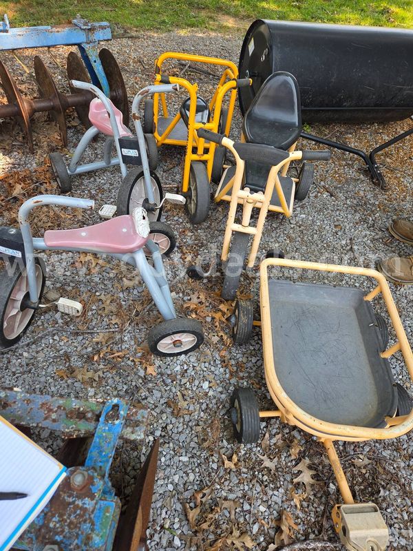 4 Preschool Trikes and 1 Little Wagon