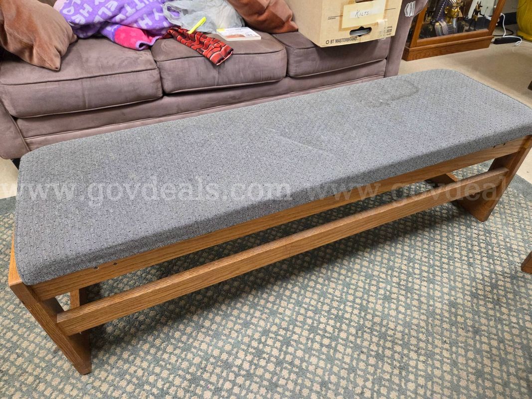 Padded Wood Bench