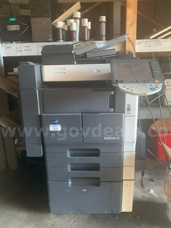 Printer #2 Bizhub 501 - Start Bid $1.00 - Parks Rec 419-353-0301 1245 W. Newton Rd.