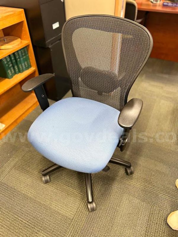 Black and Blue Chair w/Wheels