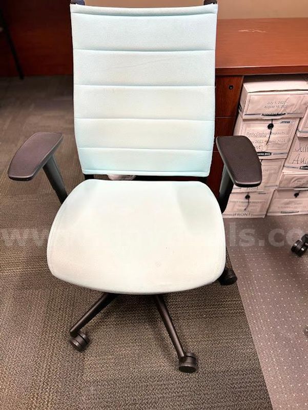Light Blue Chair w/Wheels
