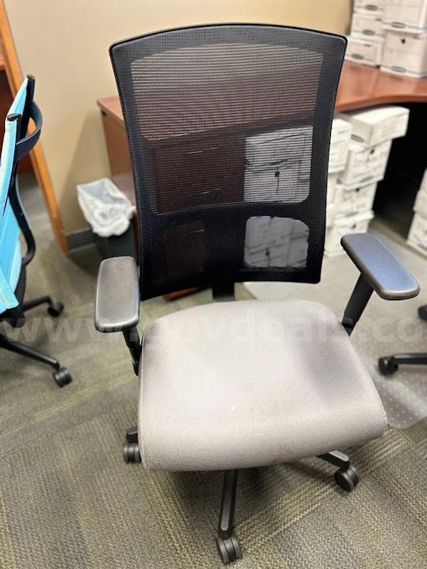 Black and Gray Office Chair with Wheels