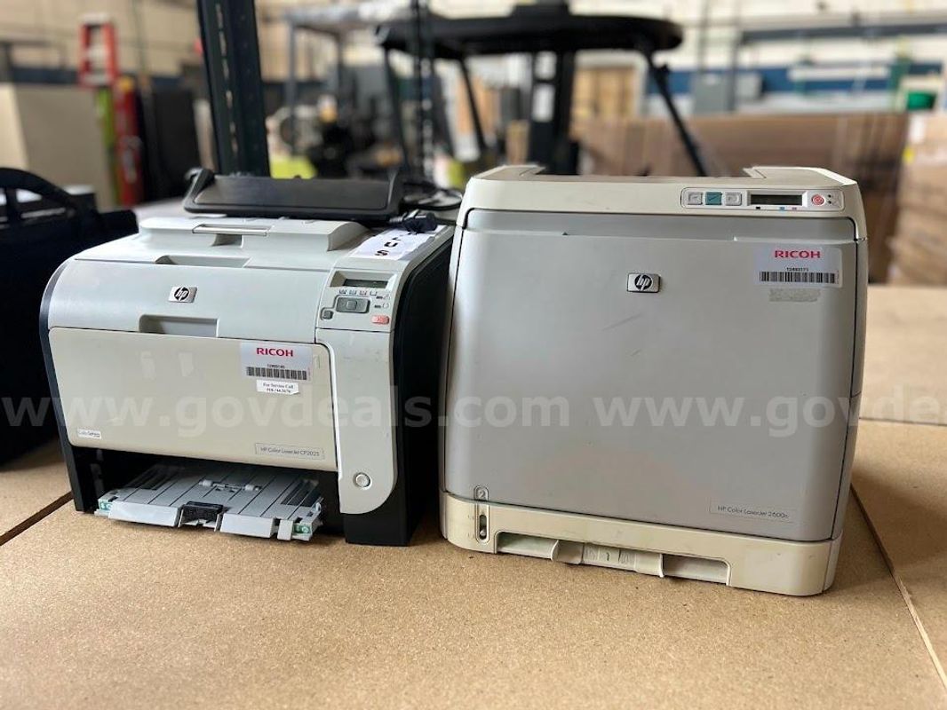 Lot of 2 HP Printers, HP Color LaserJet CP2025, HP Color LaserJet 2600n