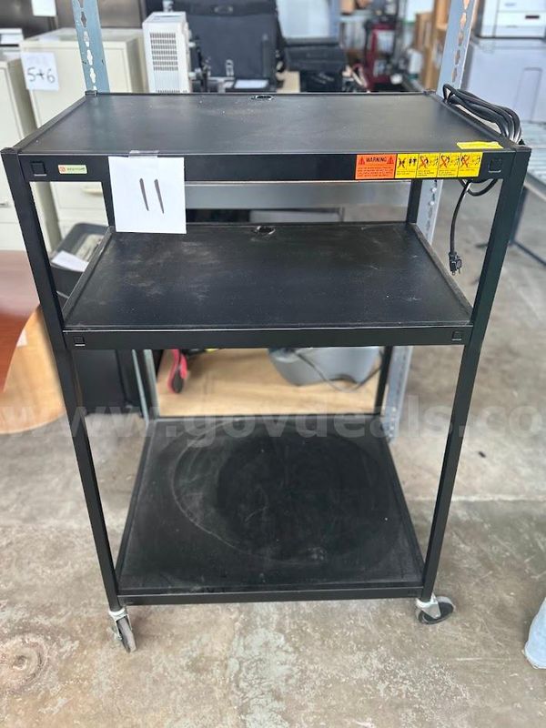 Media cart shelf