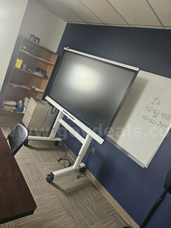 Lot of 5 SMART Board Interactive Displays with Mobile Stands