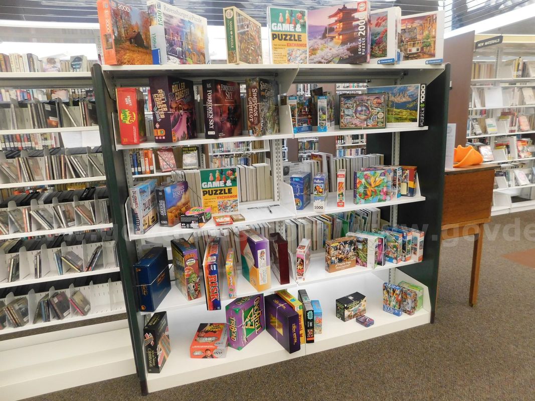 Green Library Shelving Unit