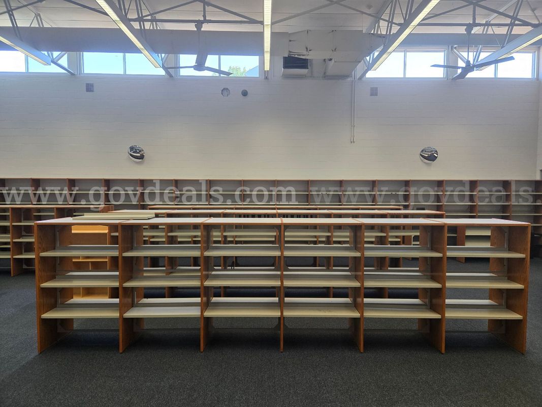 2x 2 sided 6 Sections Book Shelves from old Library (1 of 2 sets)- MUST be able to Move & Disassemble