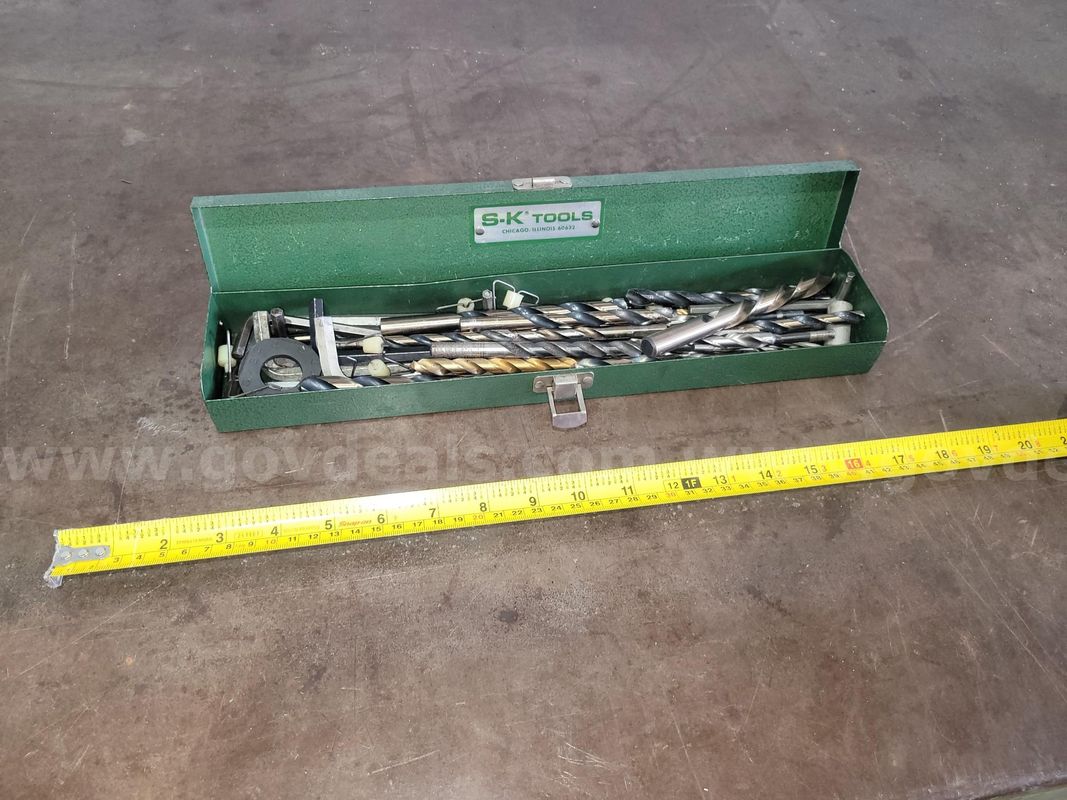 S-K Tools Metal Case with Assorted Drill Bits