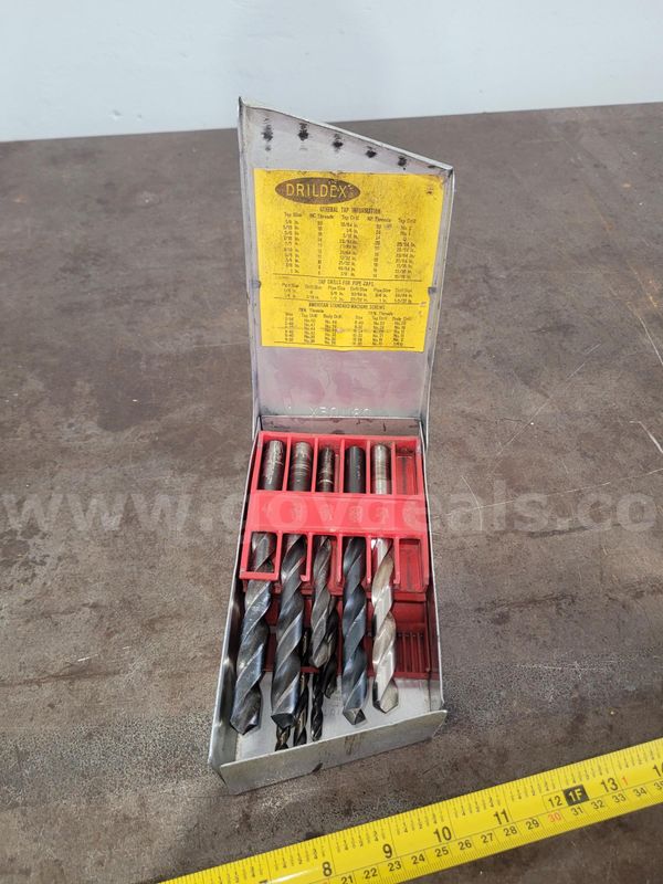 Drildex Drill Bit Set, 1/16"–1/2" by 64ths