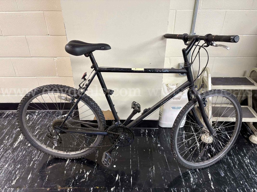 Sport Equipment: Black Multispeed Bicycle