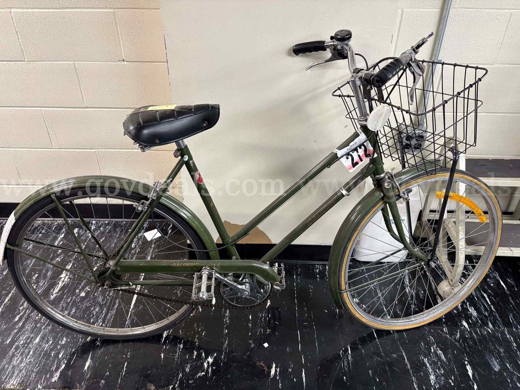 Sport Equipment: Raleigh Sports Green Cruiser Bicycle with Basket
