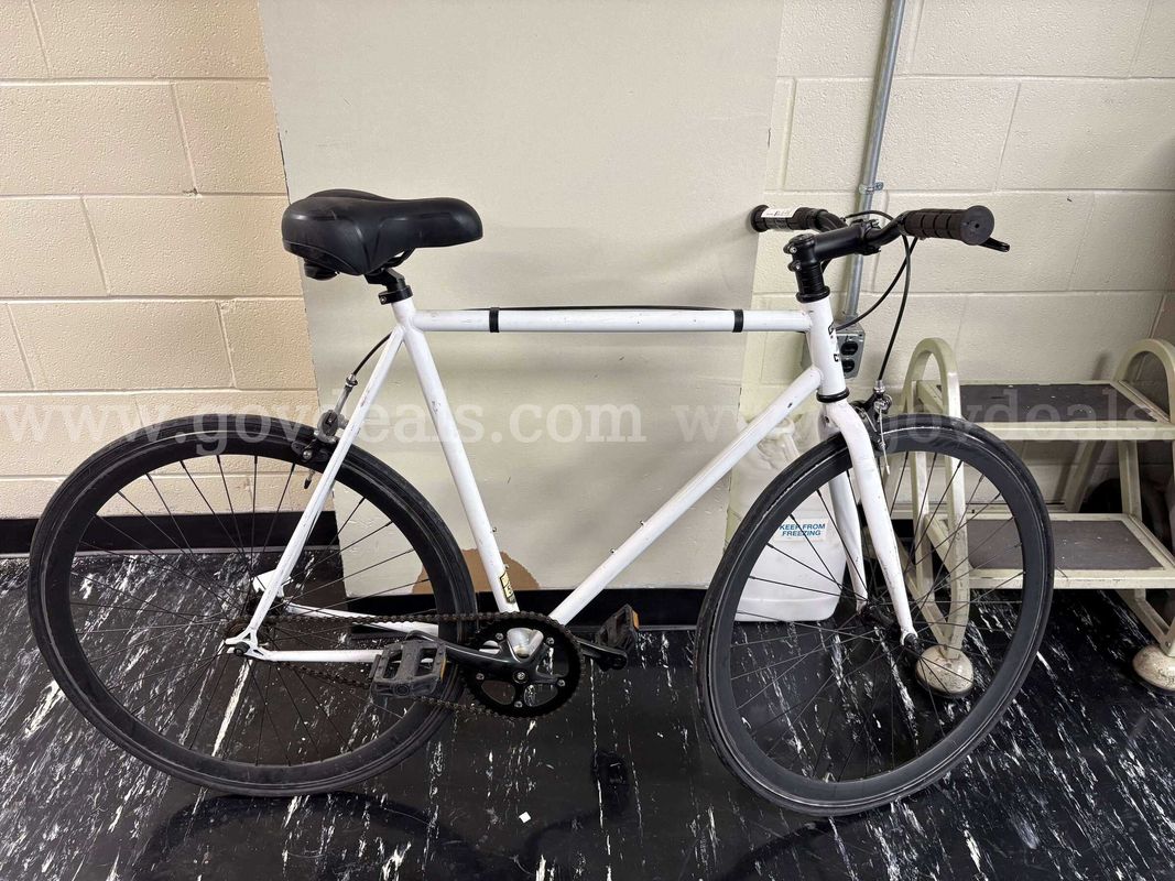 Sport Equipment: GOLDEN CYCLES SINGLE SPEED WHITE BICYCLE