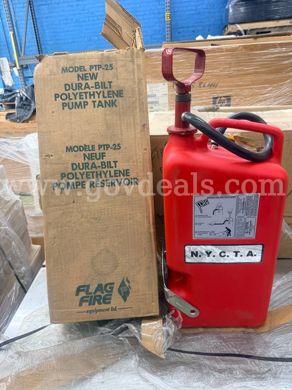 Lot of (3) Flag Fire PTP-25 Pump Tanks