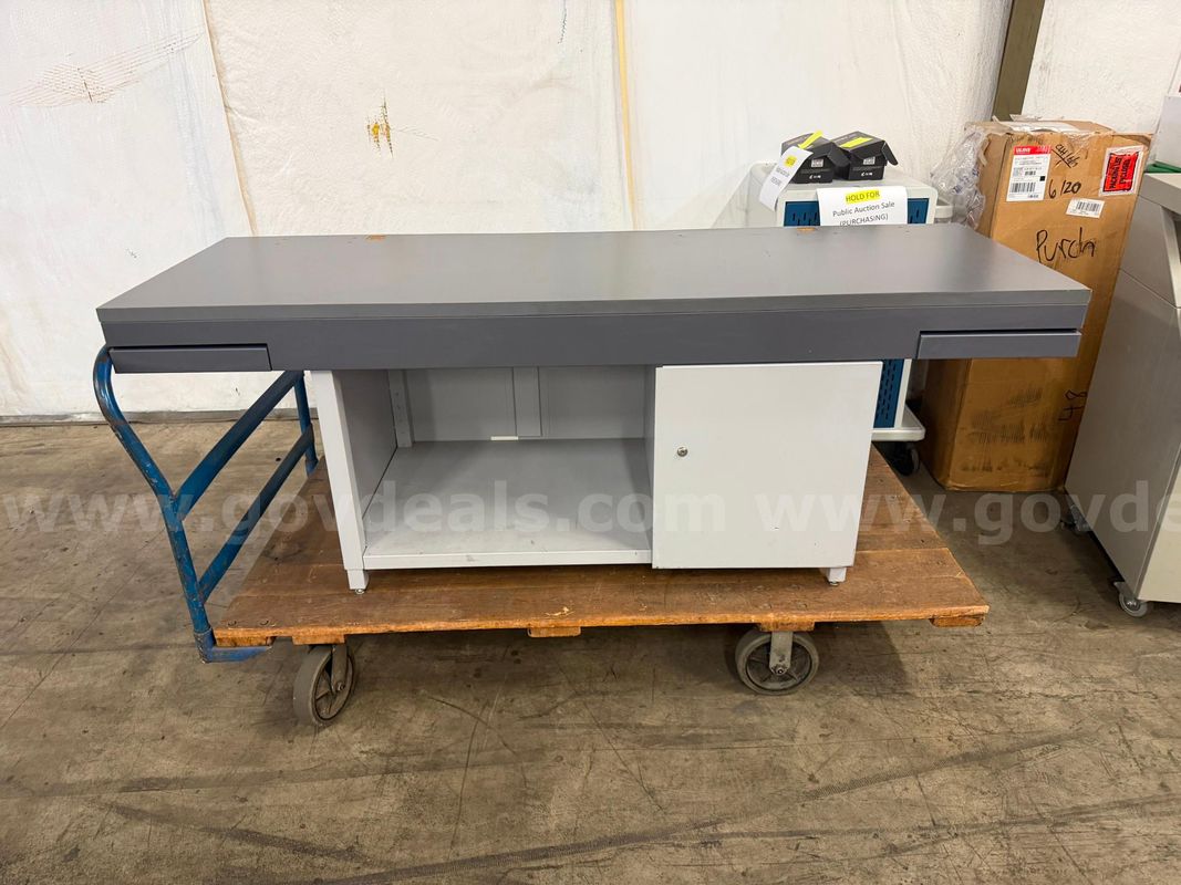 Work Table with lockable cabinet
