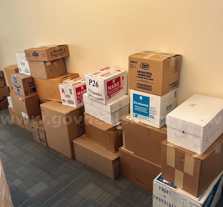 7 pallets of books