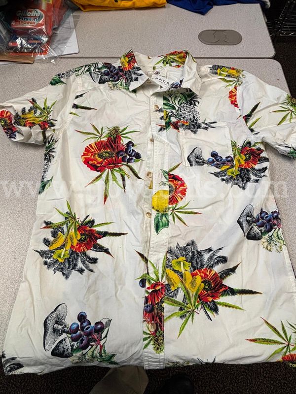 White Tropical Shirt - Small