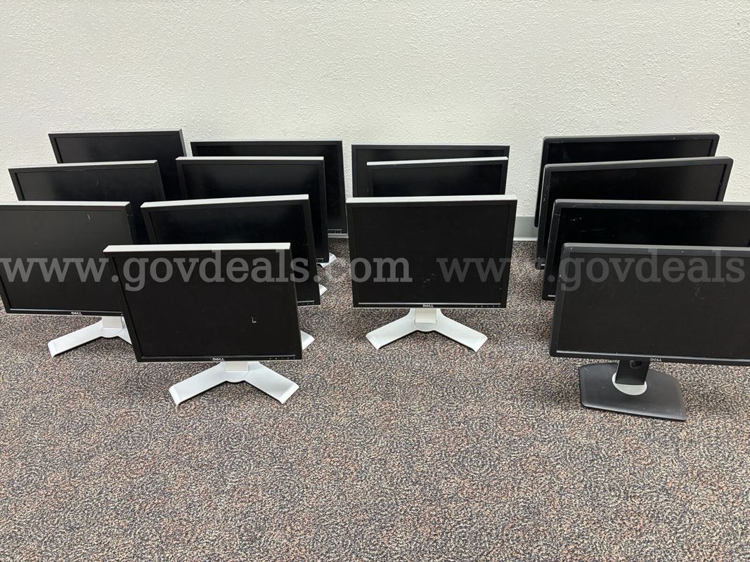 14 - Dell Monitors with stands - Used (no power cords)