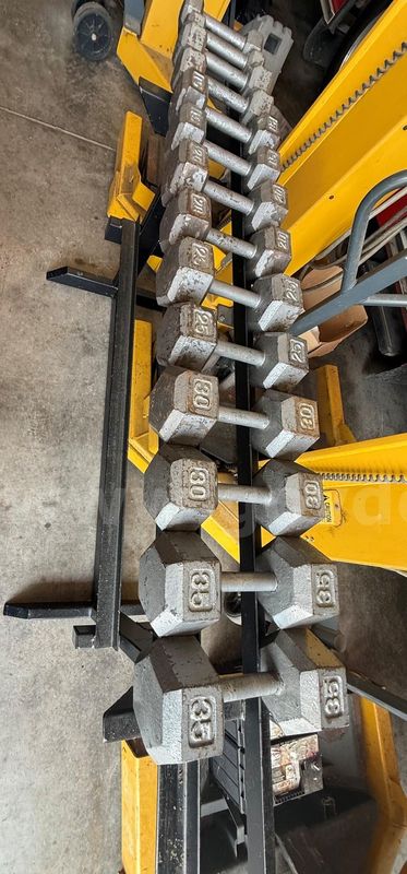 Iron Dumbell Set - Includes Rack - Pairs from 5lbs - 35lbs