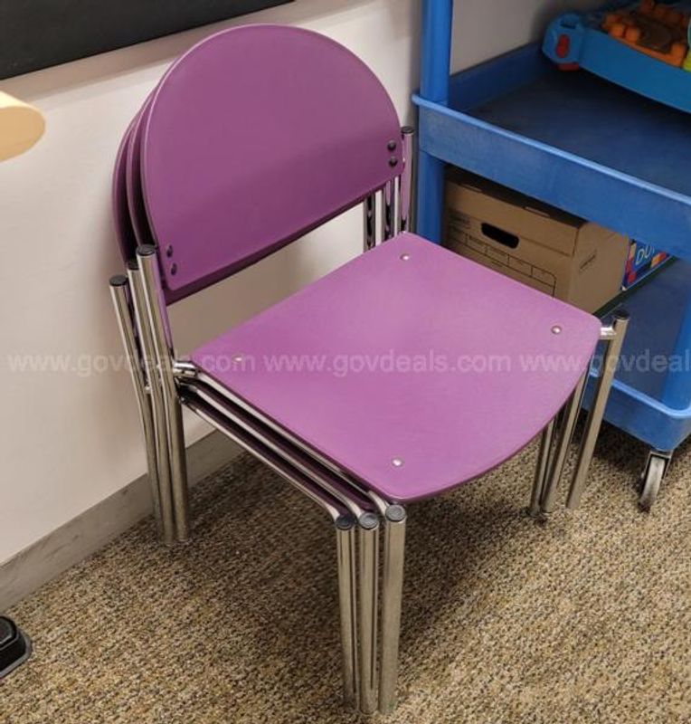 3 youth chairs- purple