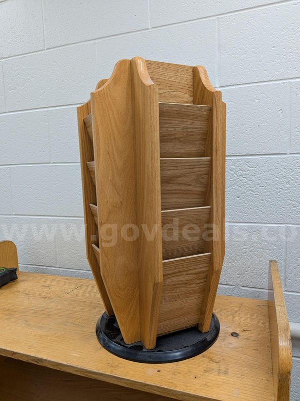 Wooden Spinning Pamphlet Display