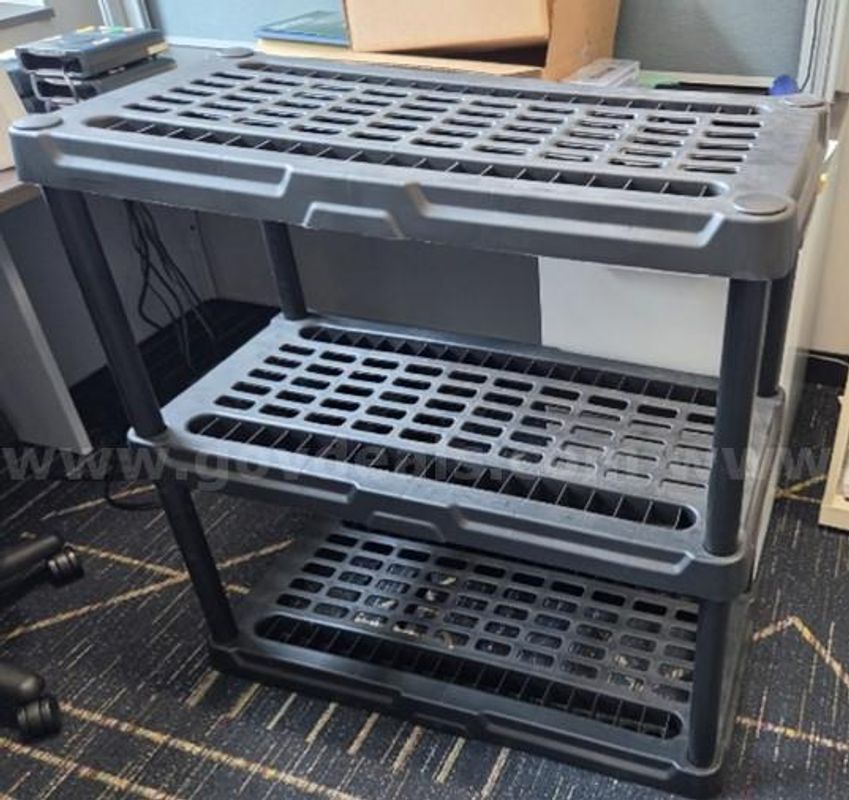 Three tier shelving unit