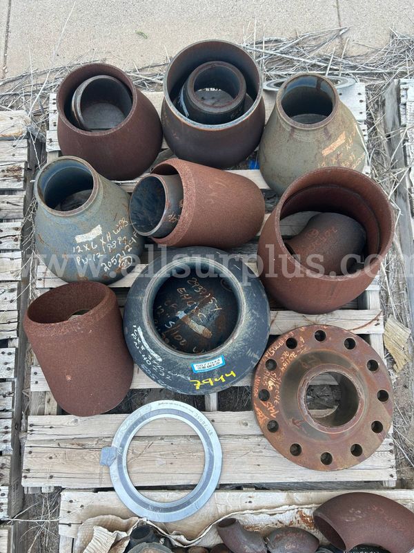 Fittings and Flanges, Reducers, Pipe Caps, Ys, Elbows, Con and Ecc Reducers, STD to Sch160, Qty 1 Pallet