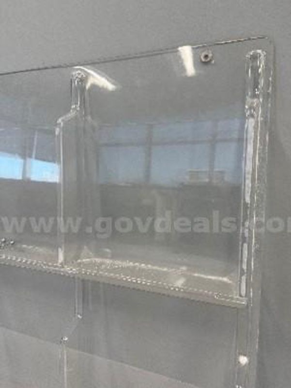 Two Clear Acrylic Wall-Mounted Magazine Rack