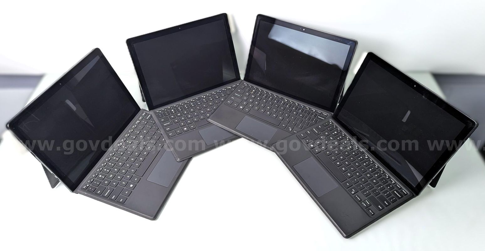 Lot of Four (4) Dell Latitude 5285 Tablet Computers