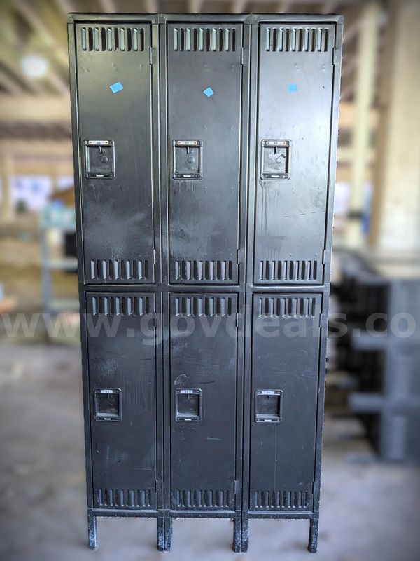 Pair of Six (6) Door Metal Locker Units #3