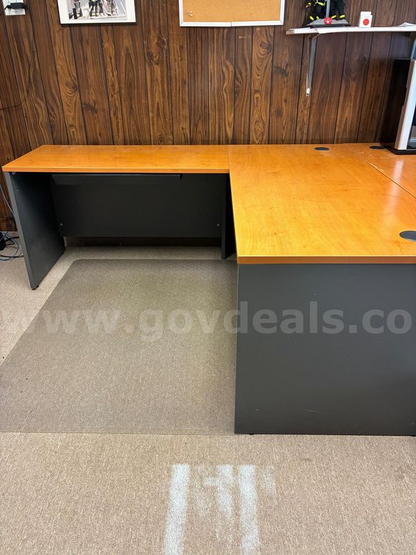 Right angle desk, etc.