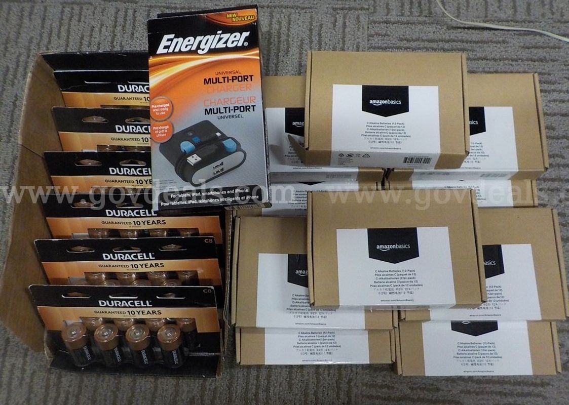 Battery and charger lot - 160 C Batteries and 1 Multi-Port Charger
