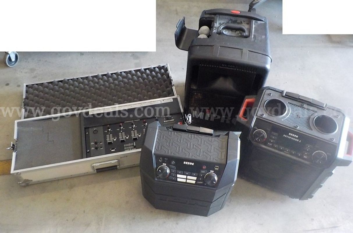 (1) American Audio Mixer and (3) Two Way Speakers