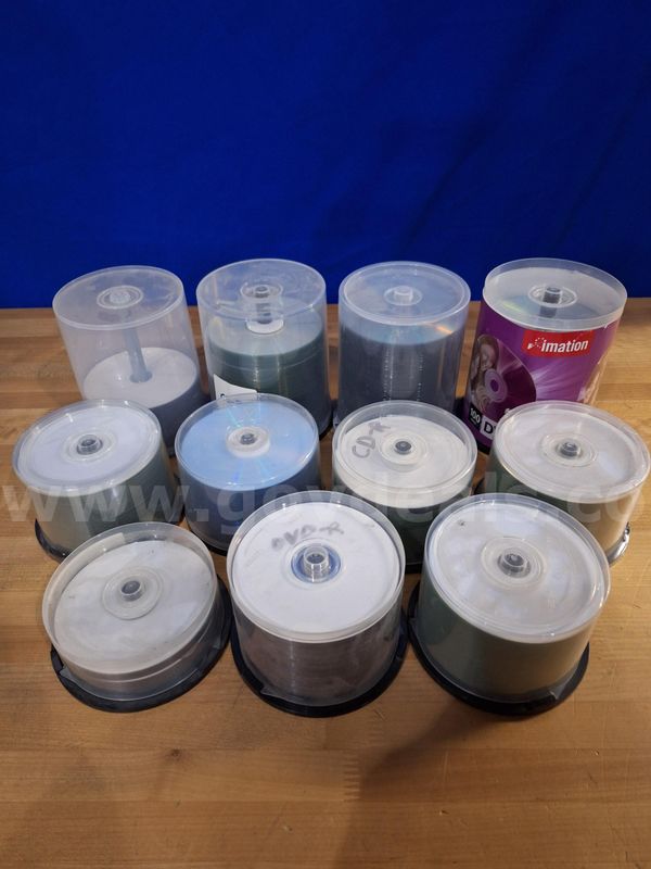 Blank CD-R/DVD-R Stacks, Lot of 11