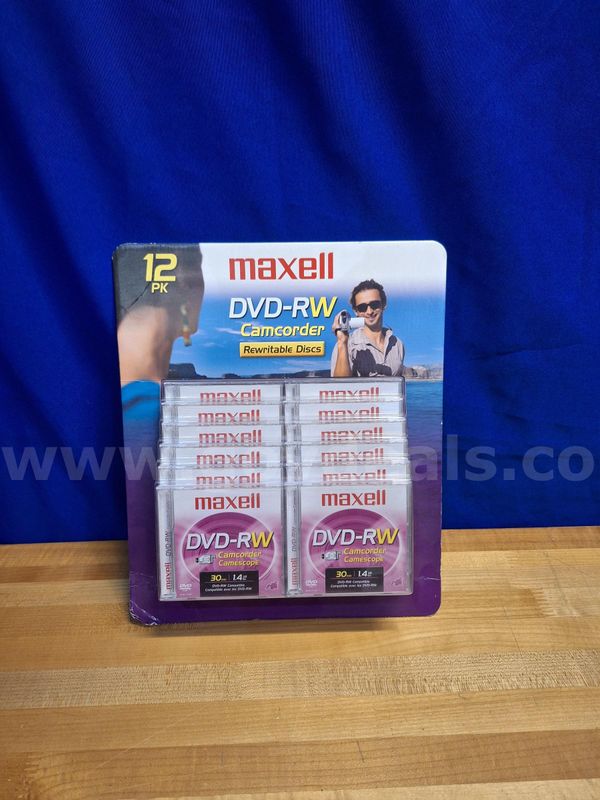 Maxell DVD-RW Camcorder Rewritable Discs 12PK
