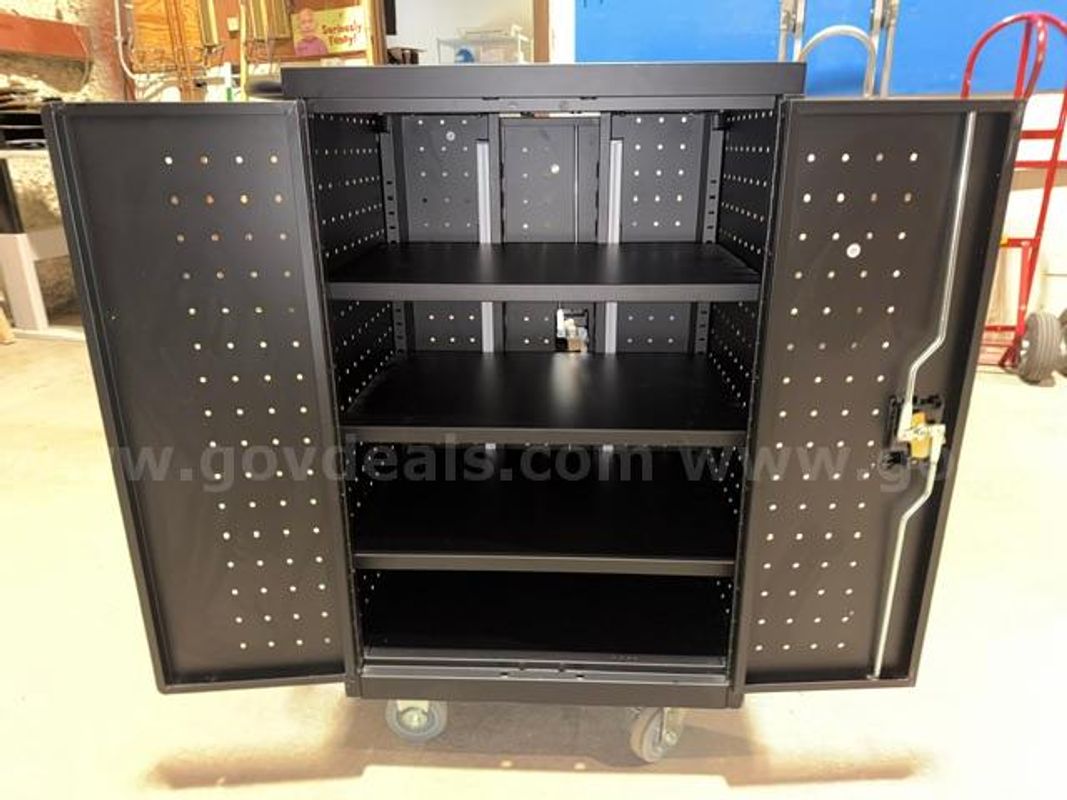 Mobile Powered Cabinet with Key
