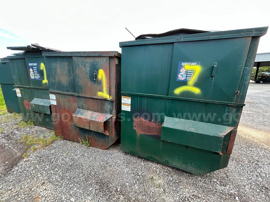 1 Lot of (3) Metal Dumpsters - LOT 1 - Total of (3) Sold in One Auction