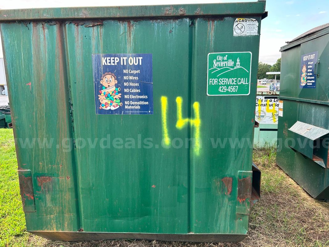 1 Lot of (4) Metal Dumpsters - LOT 14 - Total of (4) Sold in One Auction