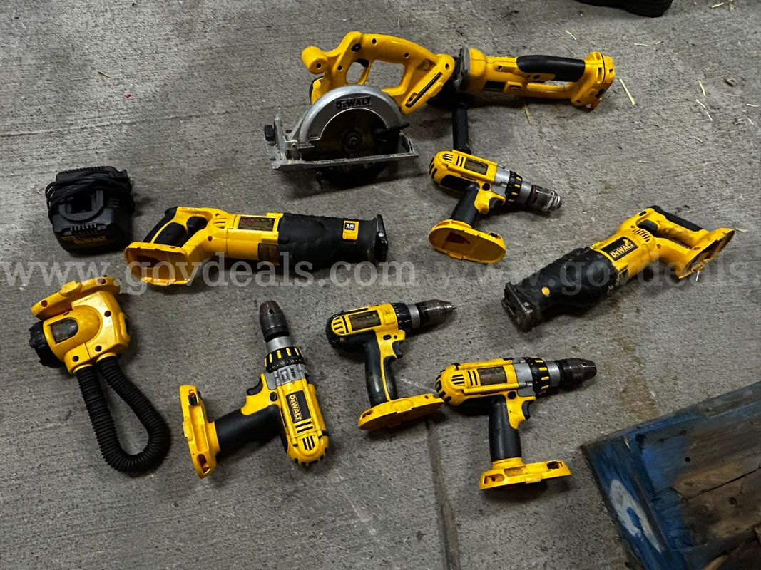 DeWalt, Craftsman, and Black & Decker Cordless Power Tool Lot with 20V Lithium Batteries