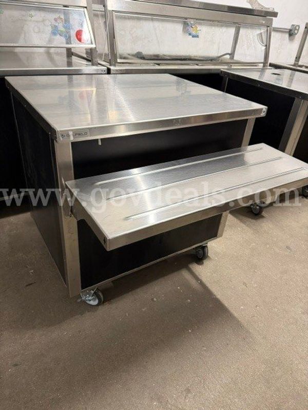 Delfield SC-36-NU 36 Inch Serving Counter 14 Gauge Stainless Steel with Casters
