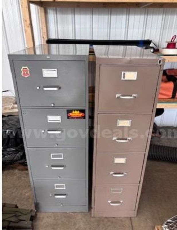 LOT of 2 Four Drawer File Cabinets