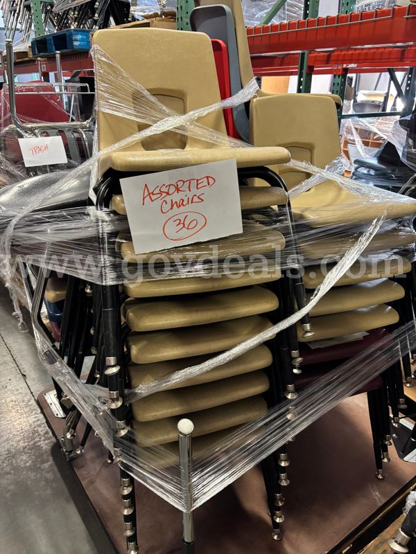 Student Chairs Assorted Sizes/Colors (Lot of 36)