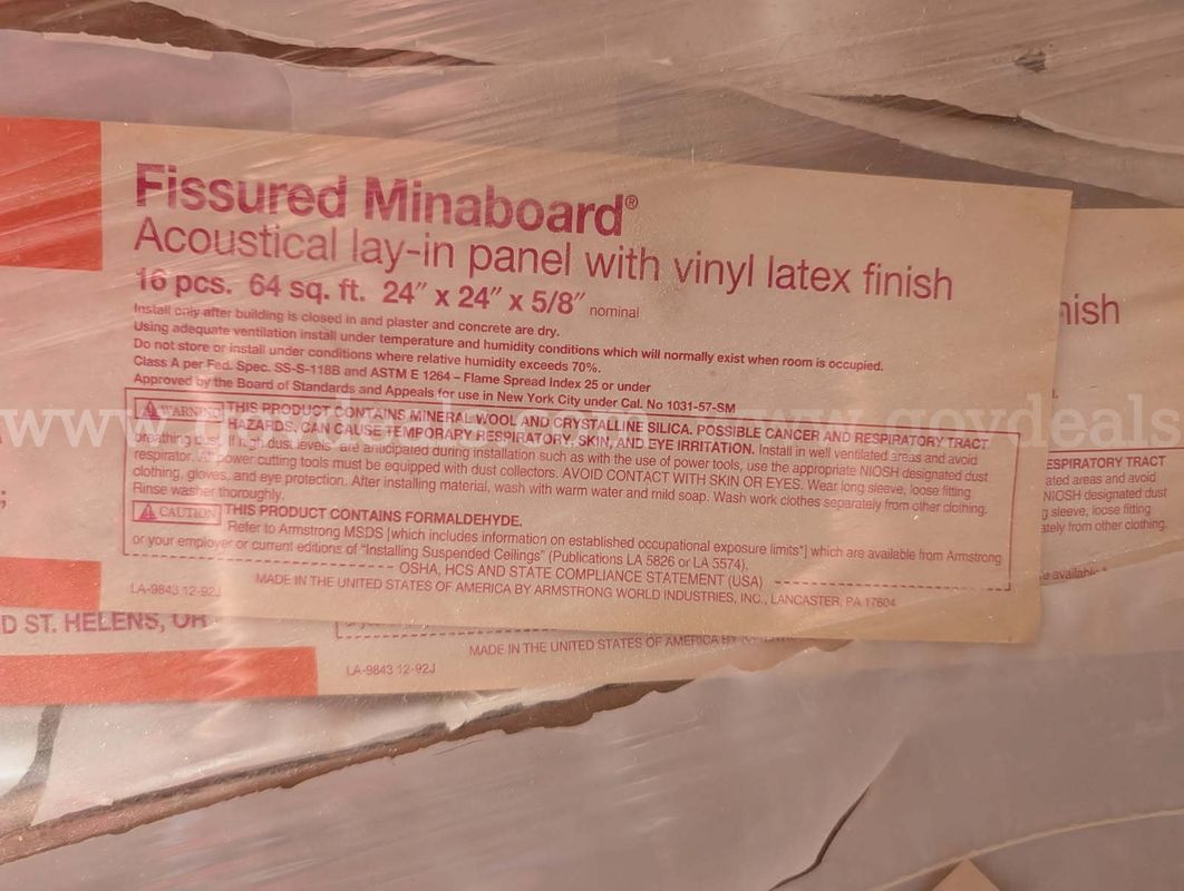 16 cases of 2'x2' ceiling tiles (256 tiles in total)