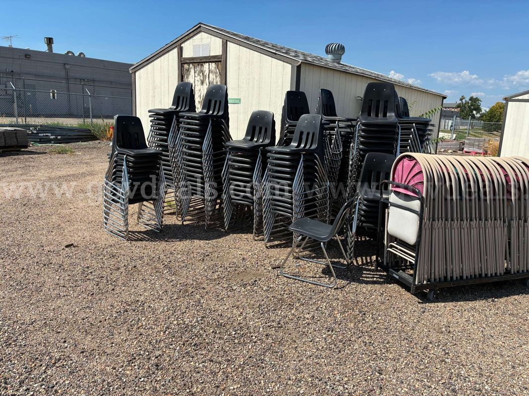 LOT of approximately 100-150 chairs